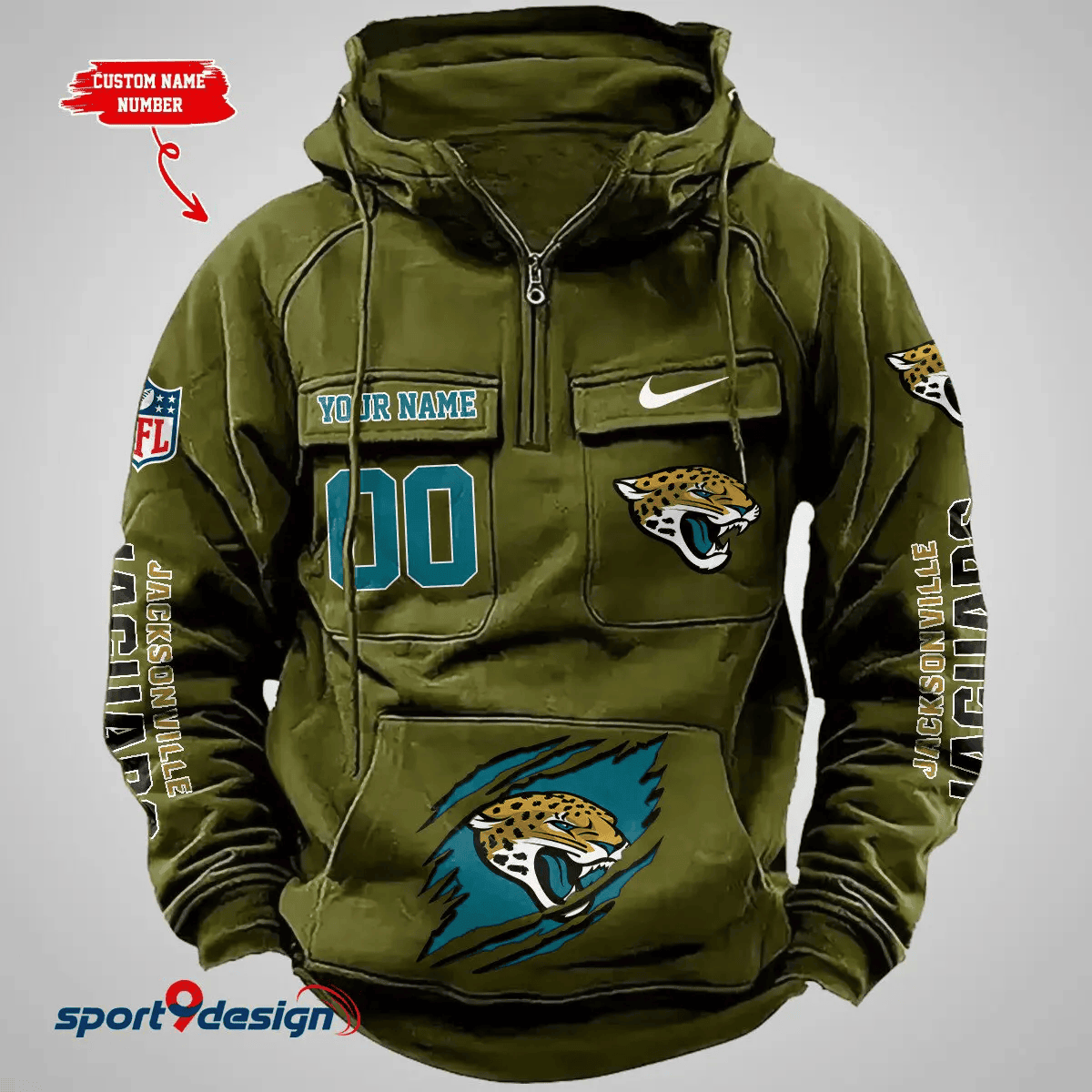 Jacksonville Jaguars Vintage Men Hoodie AZVMHD153