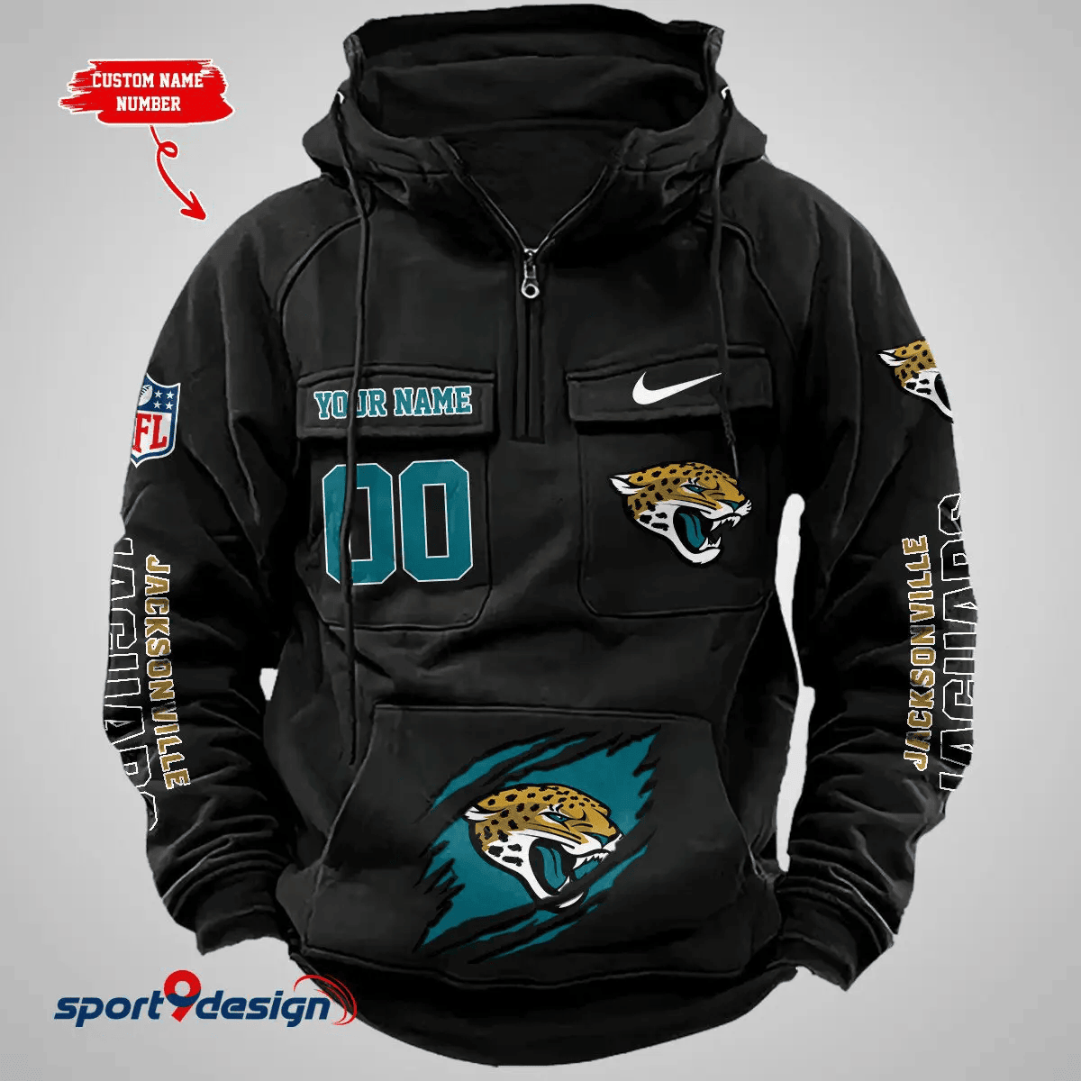 Jacksonville Jaguars Vintage Men Hoodie AZVMHD153