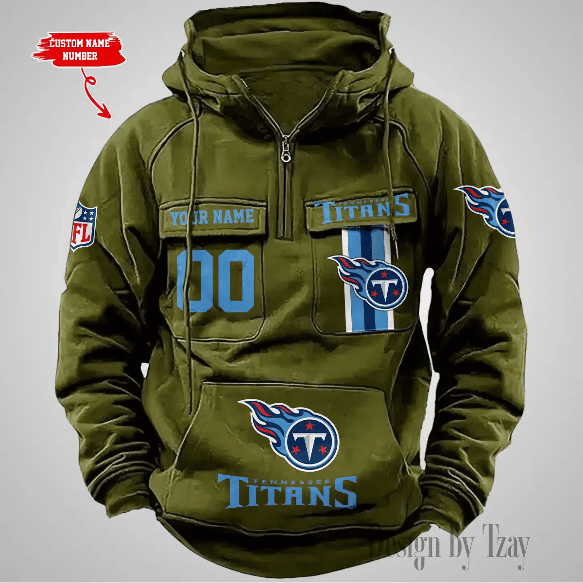 Tennessee Titans Vintage Men Hoodie DV2 AZVMHD442
