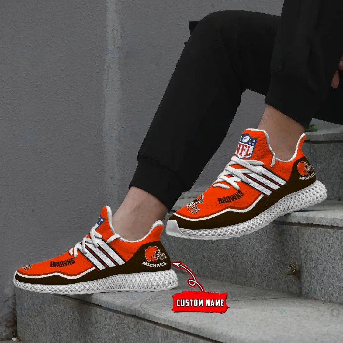 Cleveland Browns Personalized 4D Future Sneakers BG11