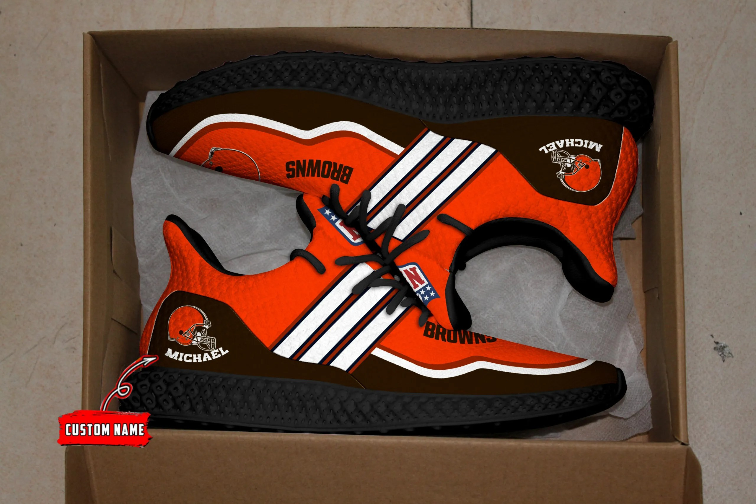 Cleveland Browns Personalized 4D Future Sneakers BG11