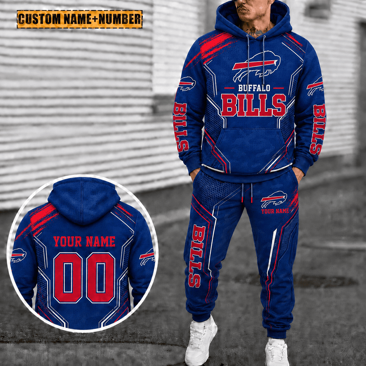 Buffalo Bills Personalized Combo Hoodie And Sweatpants Gift For Fan VAN5012