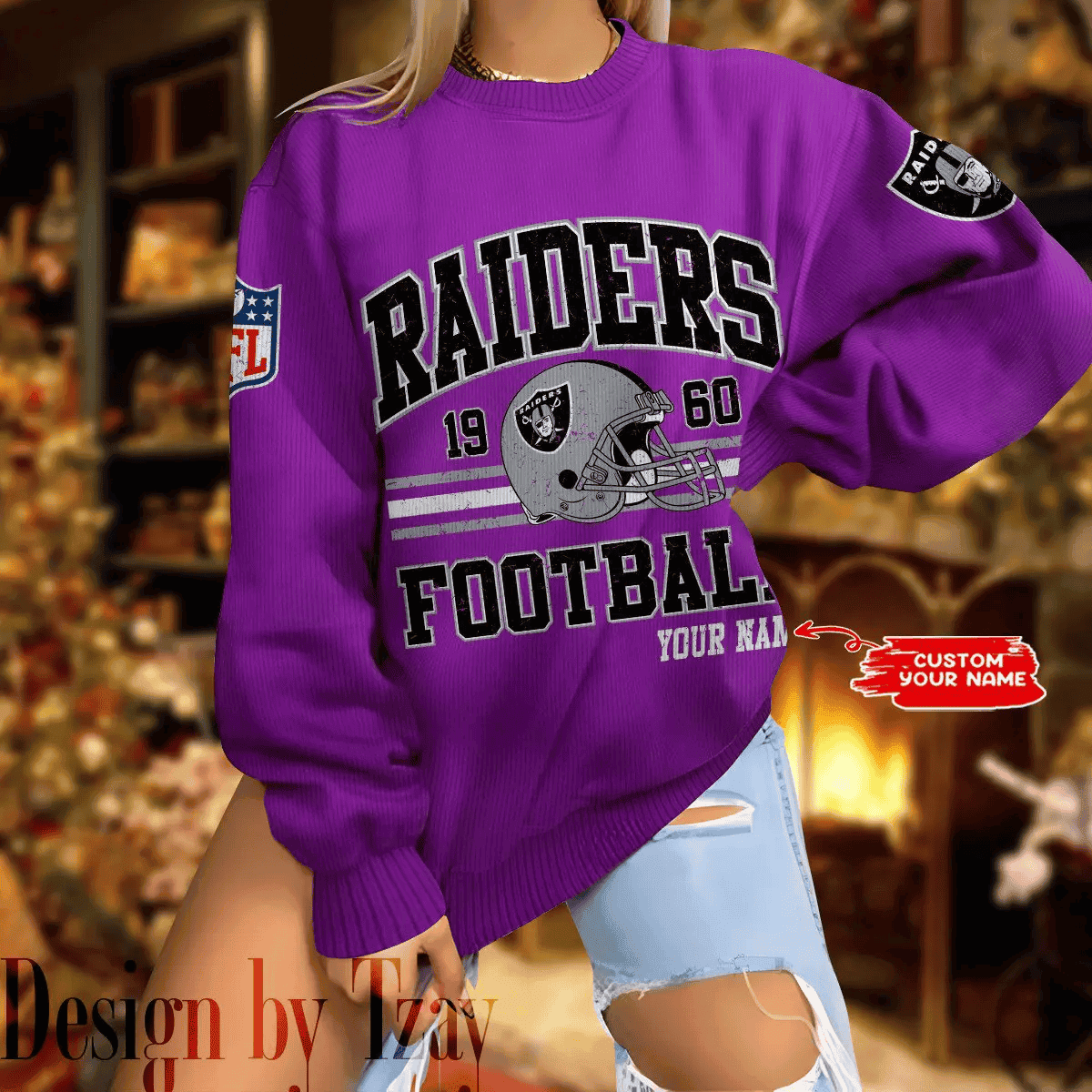Las Vegas Raiders Personalized Fashion Design New Woolen Sweater BGSWT295