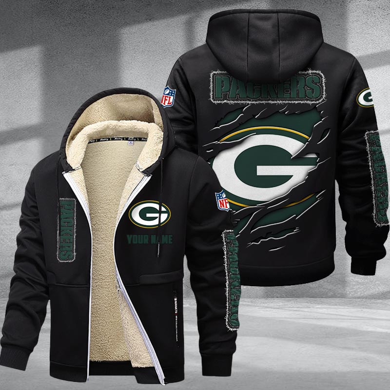 Green Bay Packers DMTZ0365 Premium Sherpa-Lined Winter Hoodie – Personalized Edition