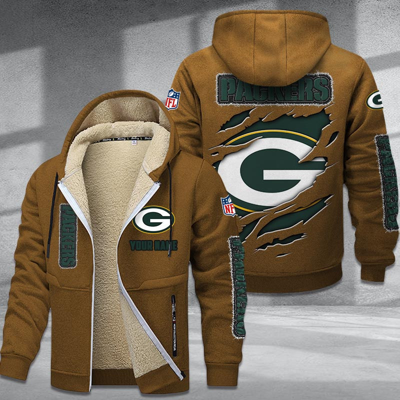 Green Bay Packers DMTZ0365 Premium Sherpa-Lined Winter Hoodie – Personalized Edition