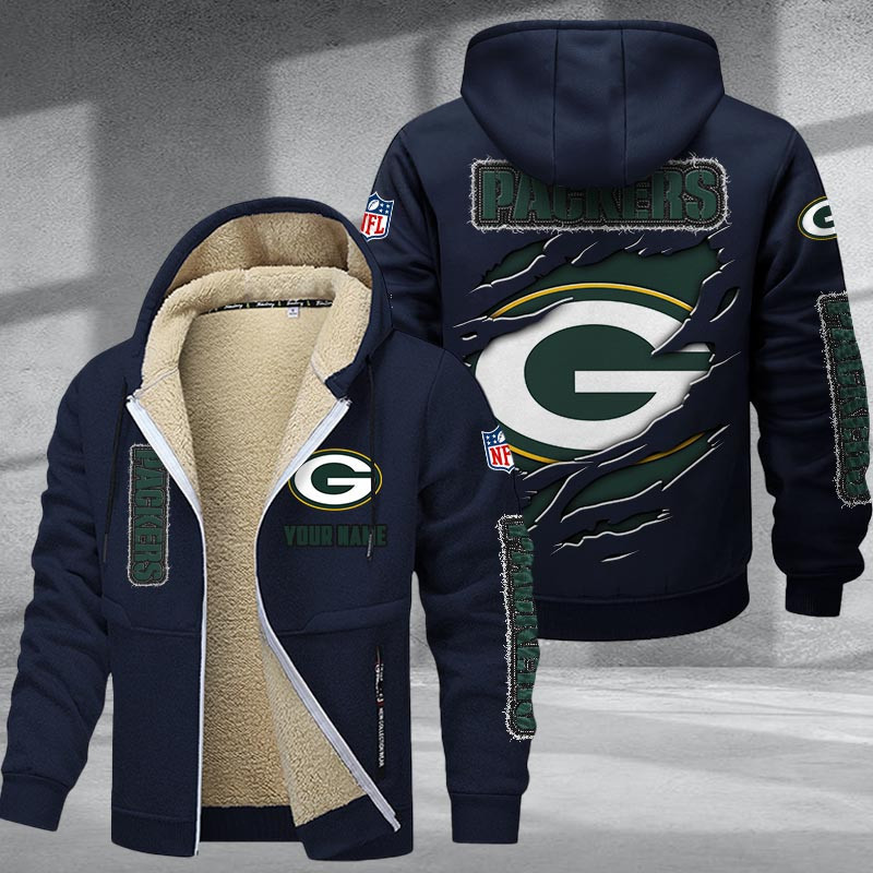 Green Bay Packers DMTZ0365 Premium Sherpa-Lined Winter Hoodie – Personalized Edition