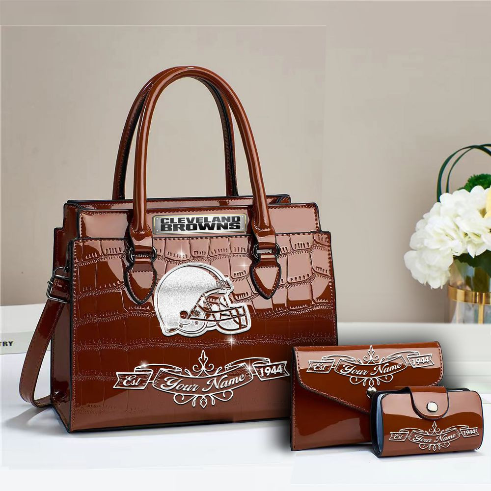Buy the Handbag, Get the Wallet & Card Holder Free Cleveland Browns VITRHB098