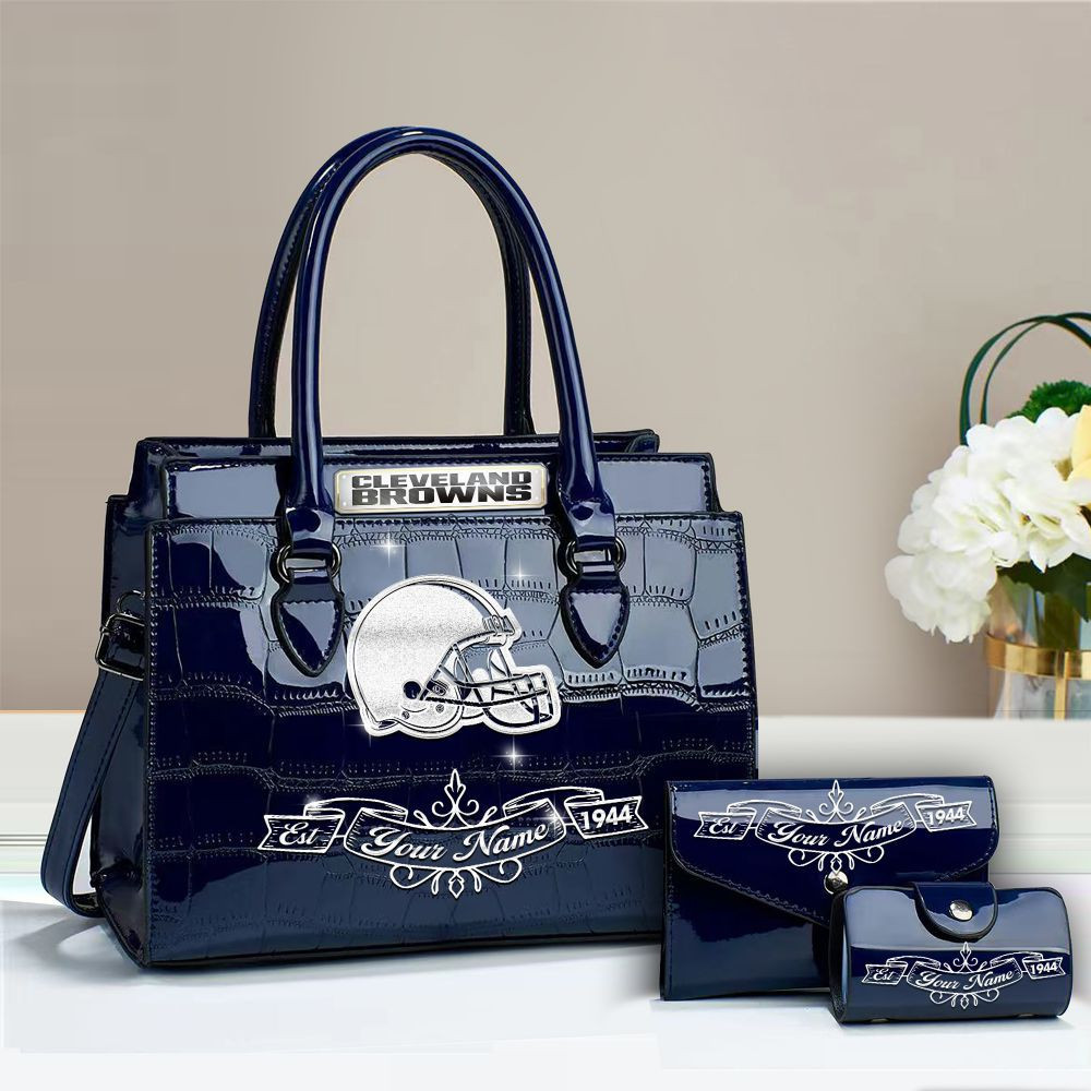 Buy the Handbag, Get the Wallet & Card Holder Free Cleveland Browns VITRHB098