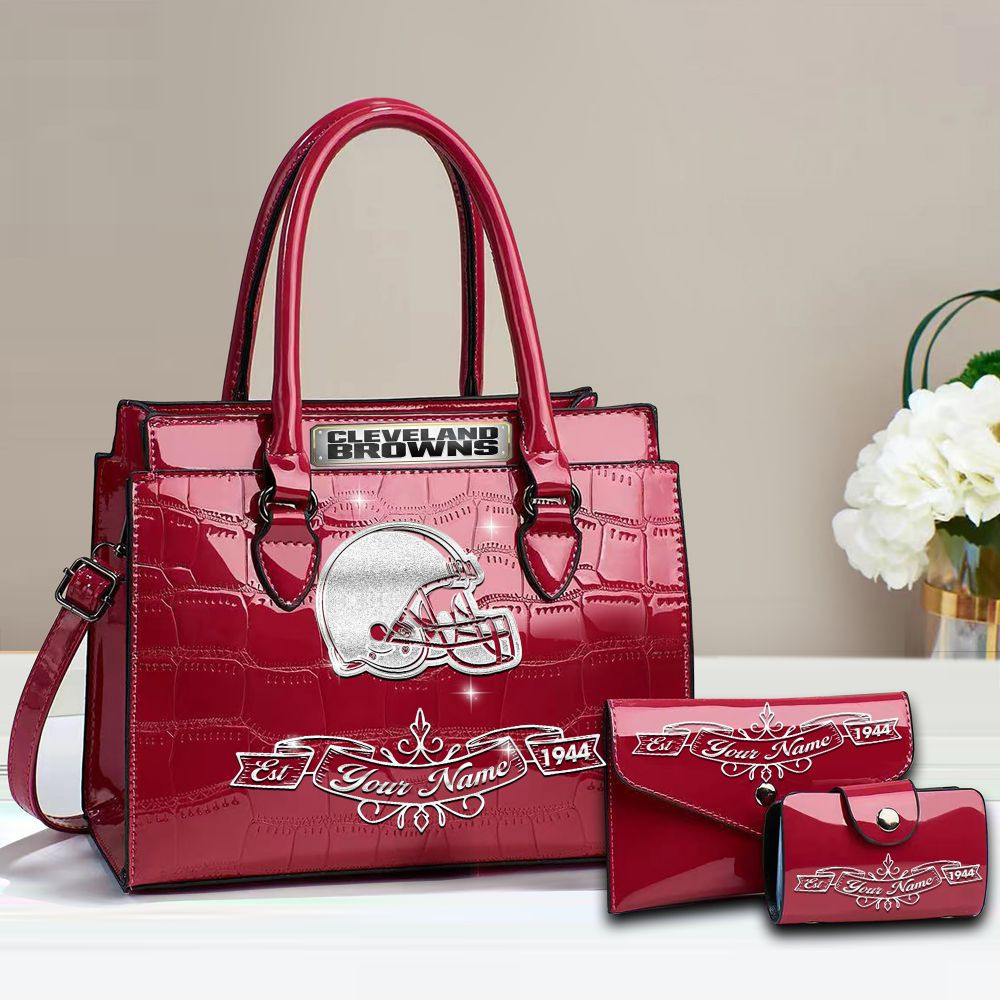 Buy the Handbag, Get the Wallet & Card Holder Free Cleveland Browns VITRHB098