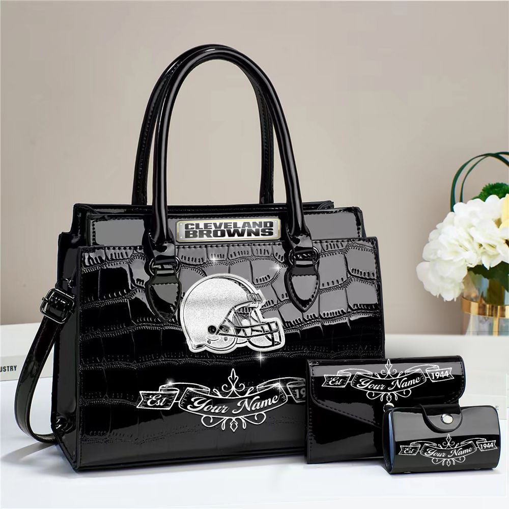 Buy the Handbag, Get the Wallet & Card Holder Free Cleveland Browns VITRHB098