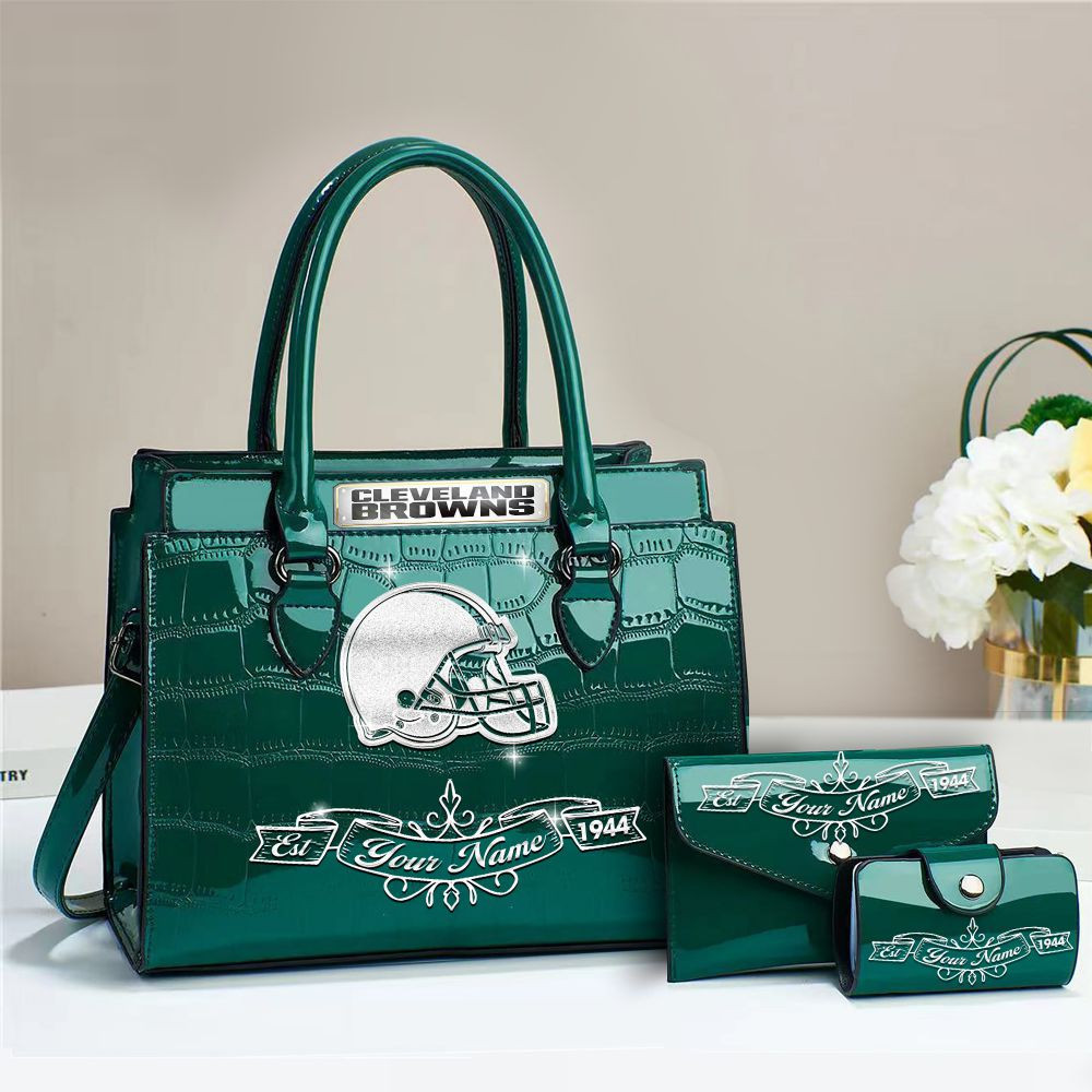Buy the Handbag, Get the Wallet & Card Holder Free Cleveland Browns VITRHB098