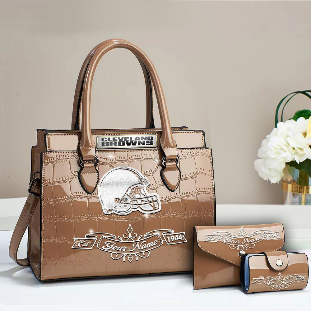 Buy the Handbag, Get the Wallet & Card Holder Free Cleveland Browns VITRHB098