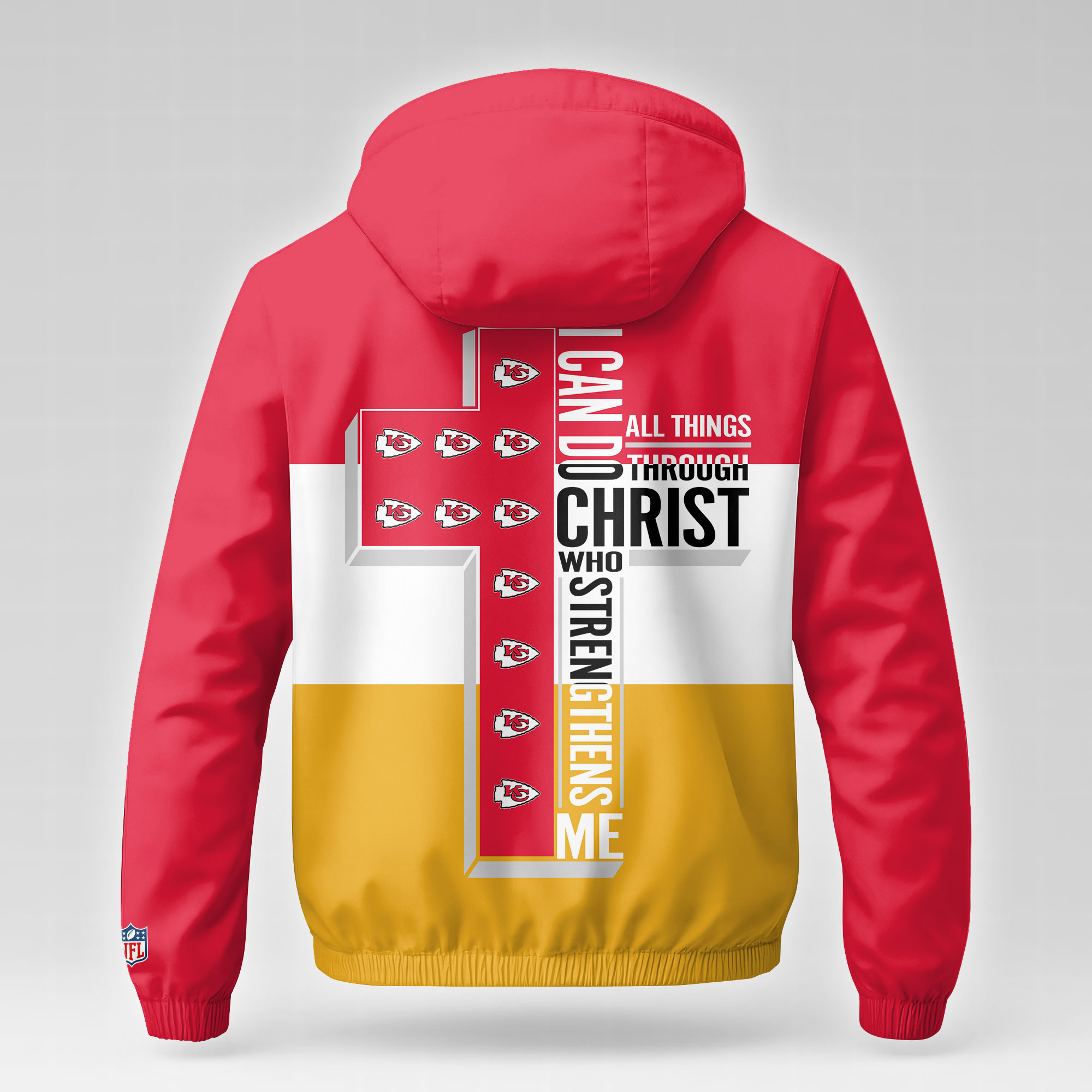 Kansas City Chiefs | Premium NFL Strength Through Christ Windbreaker Jacket NTH1