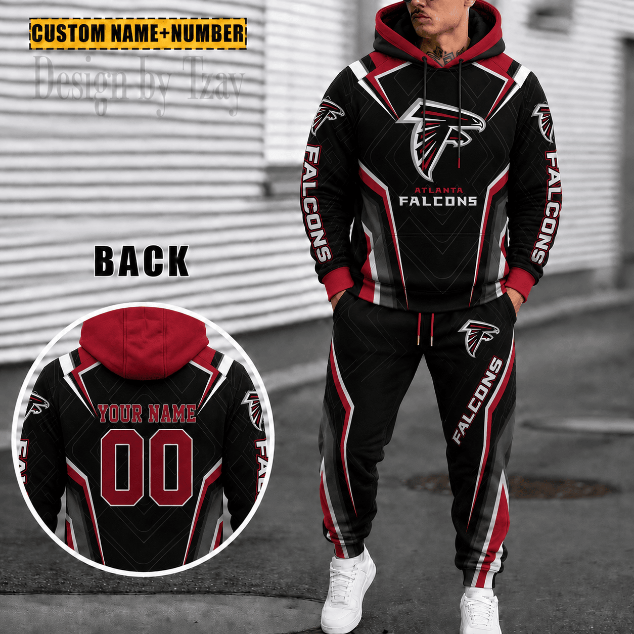 Atlanta Falcons Personalized Combo Hoodie And Sweatpants Gift For Fan VA10107