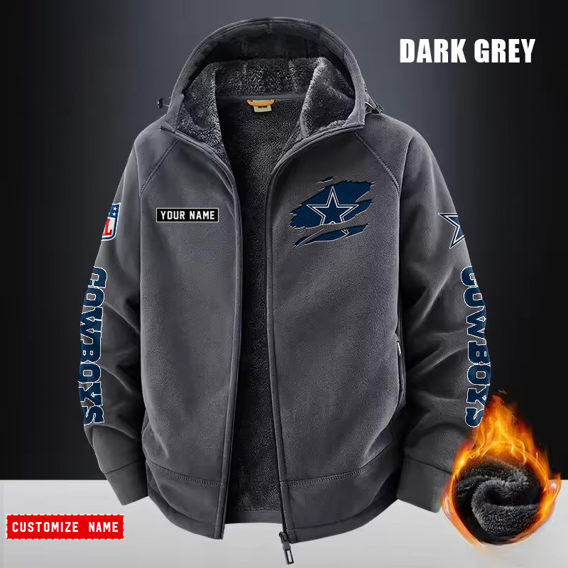 Dallas Cowboys Fleece Fashion Hooded Jacket Outdoor SPTFFHJ041