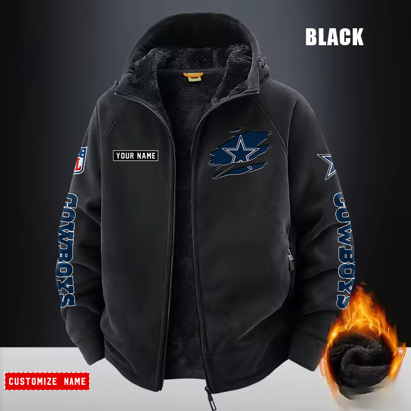 Dallas Cowboys Fleece Fashion Hooded Jacket Outdoor SPTFFHJ041