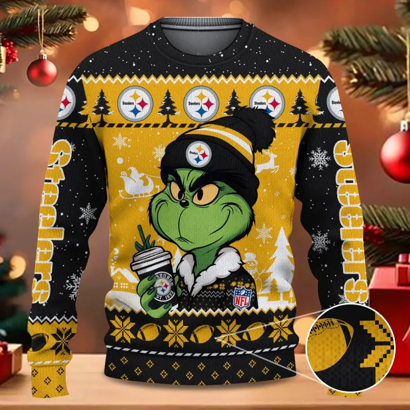 SPTBGSWT371-Pittsburgh Steelers Christmas Woolen Sweater