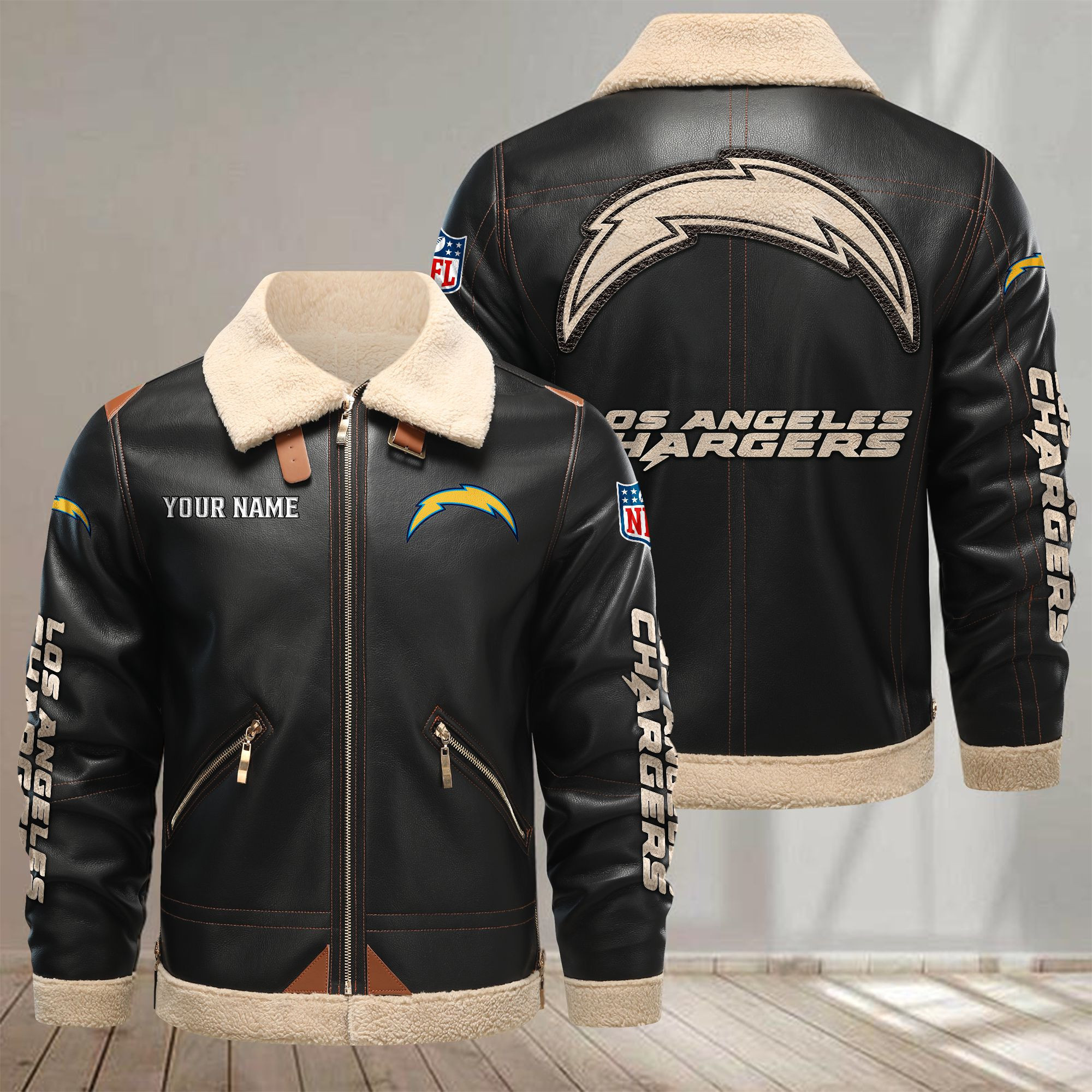 Los Angeles Chargers VITPL088 Leather Jacket – Premium & Ultra-Thick Leather Jacket