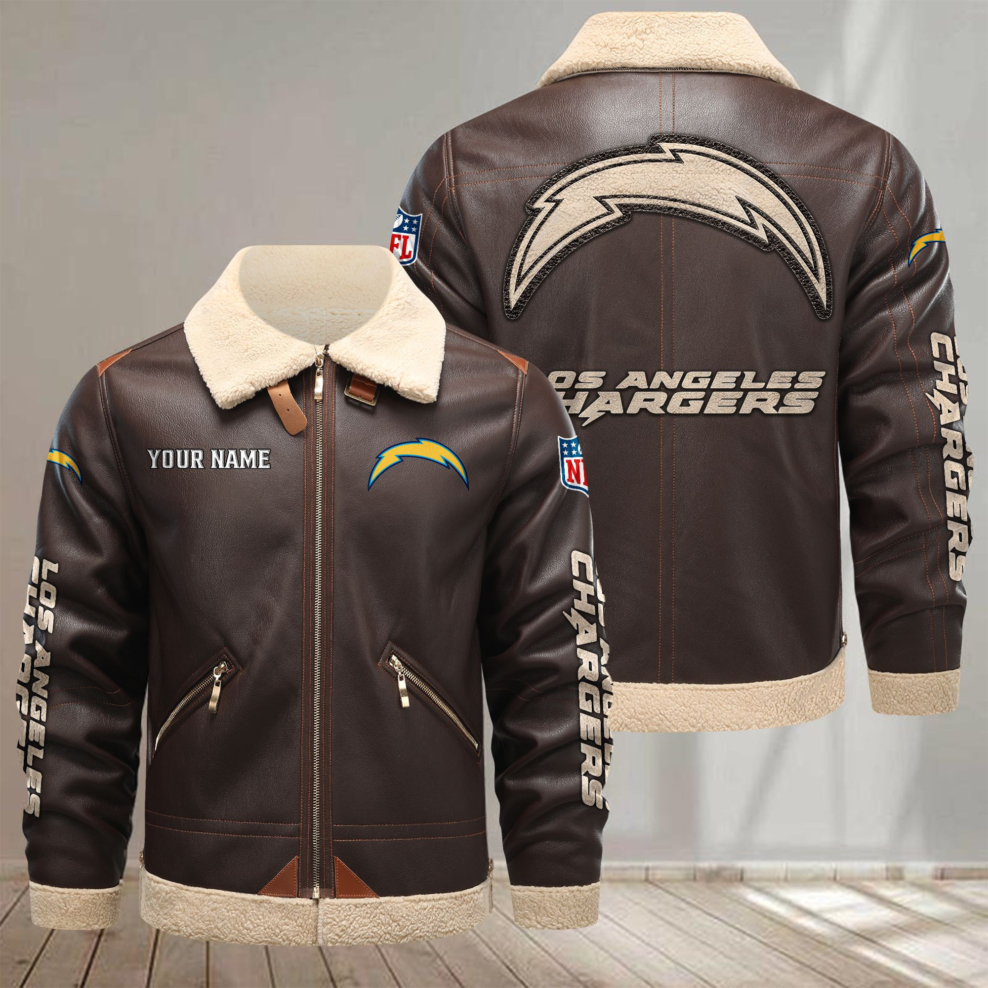 Los Angeles Chargers VITPL088 Leather Jacket – Premium & Ultra-Thick Leather Jacket