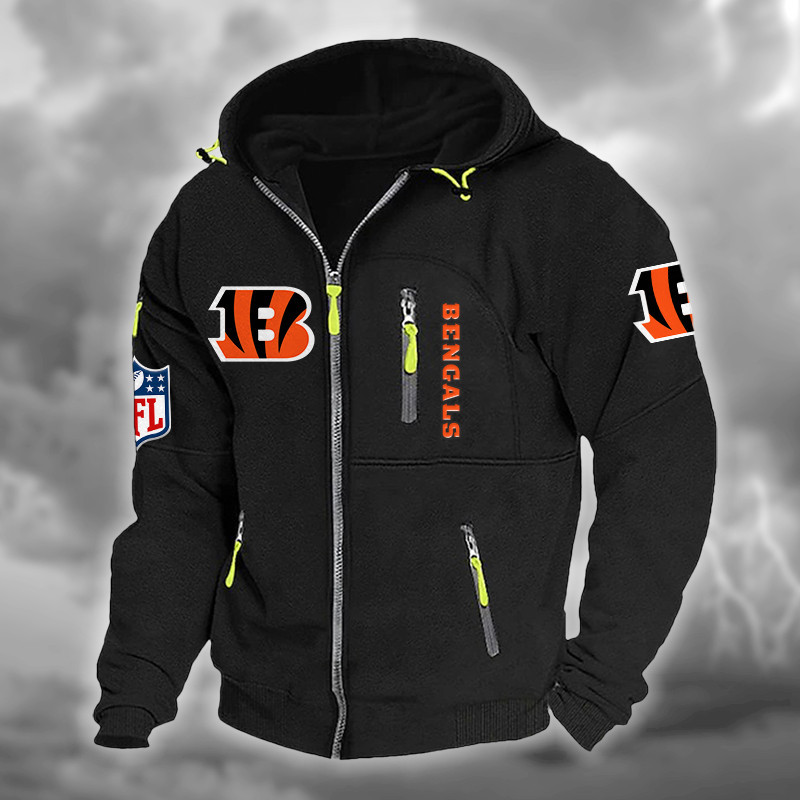 Cincinnati Bengals DMCD0658 Hooded Cardigan Jacket