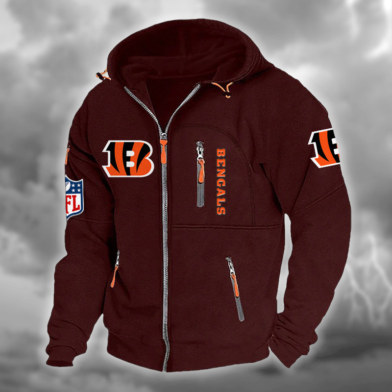 Cincinnati Bengals DMCD0658 Hooded Cardigan Jacket