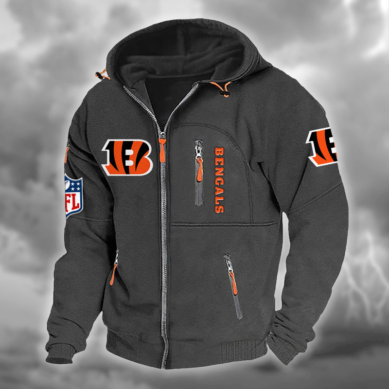 Cincinnati Bengals DMCD0658 Hooded Cardigan Jacket