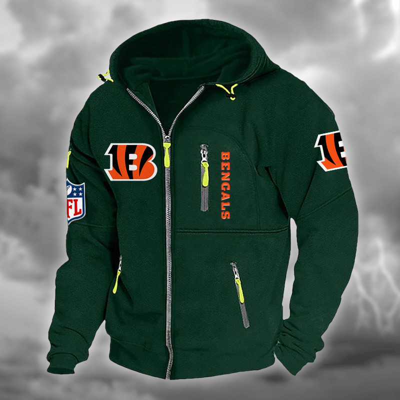 Cincinnati Bengals DMCD0658 Hooded Cardigan Jacket