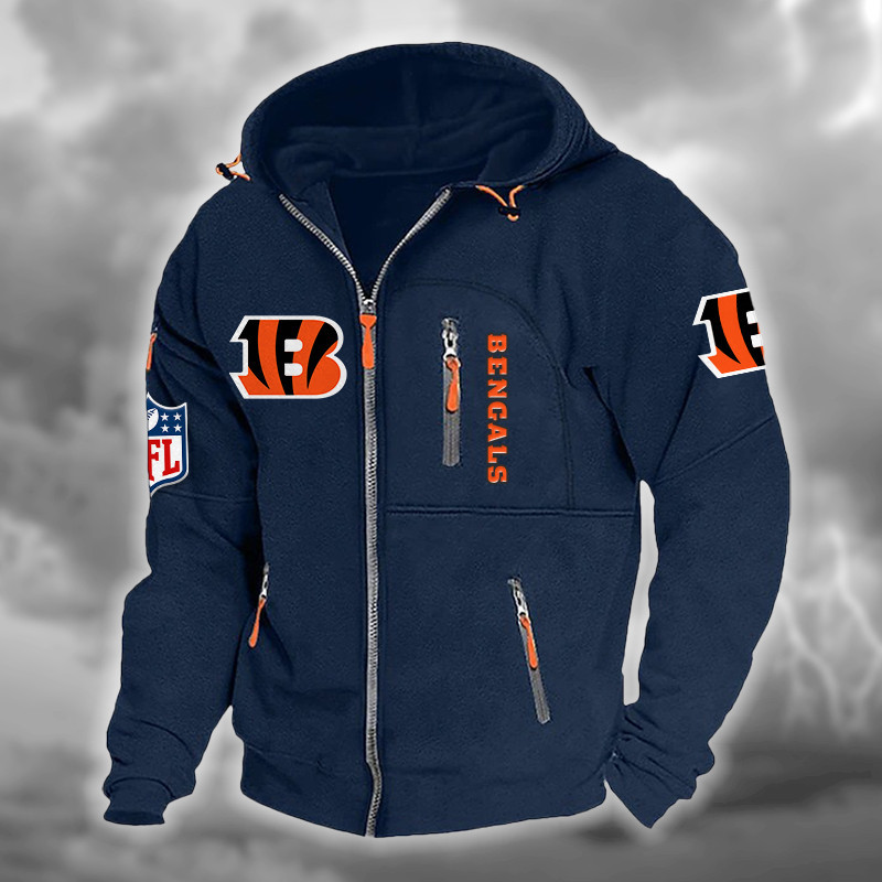 Cincinnati Bengals DMCD0658 Hooded Cardigan Jacket