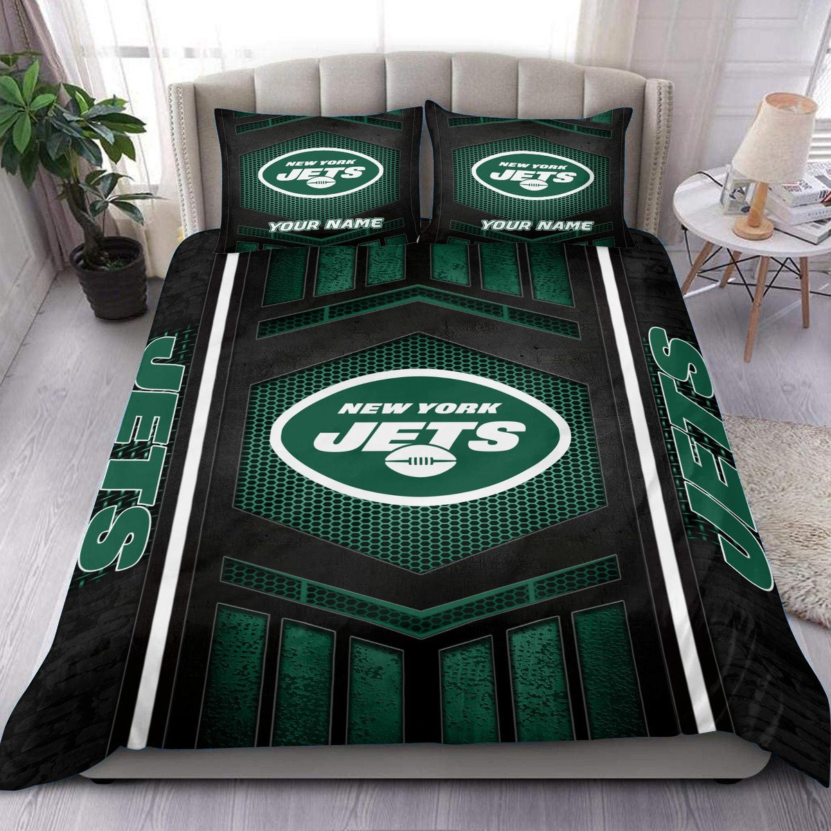New York Jets Personalized Bedding Set Best Gift For Fan BGBED127