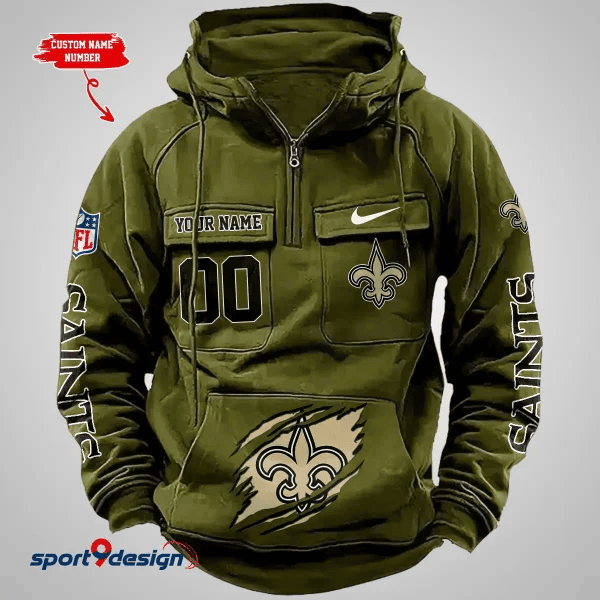 New Orleans Saints Vintage Men Hoodie AZVMHD164