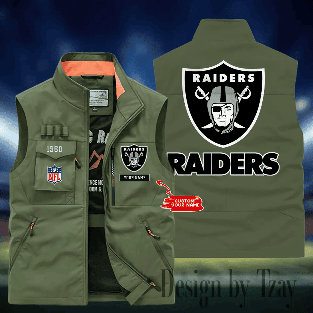Las Vegas Raiders Sleeveless Jacket Multicolor S9SLJK114
