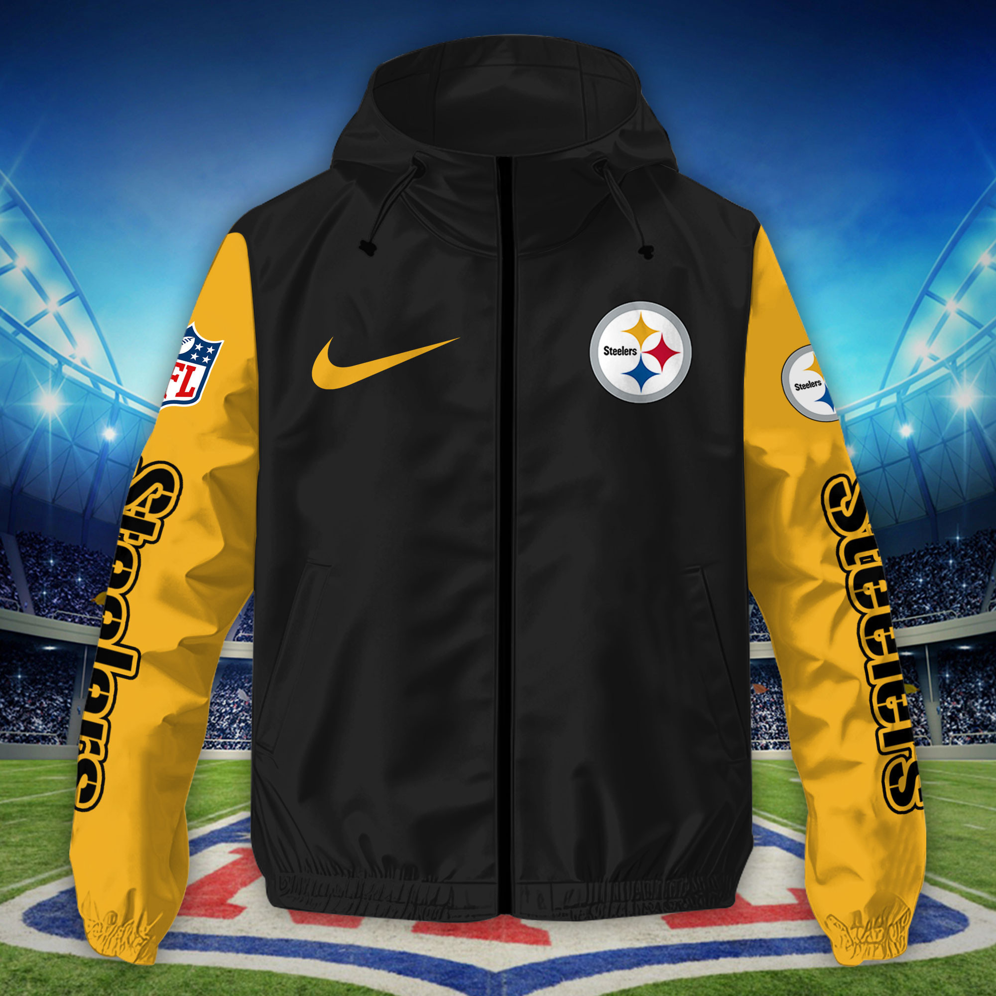 Pittsburgh Steelers Custom Windbreaker Outdoor Jacket Sport Fan Gift SPTWJACKET059