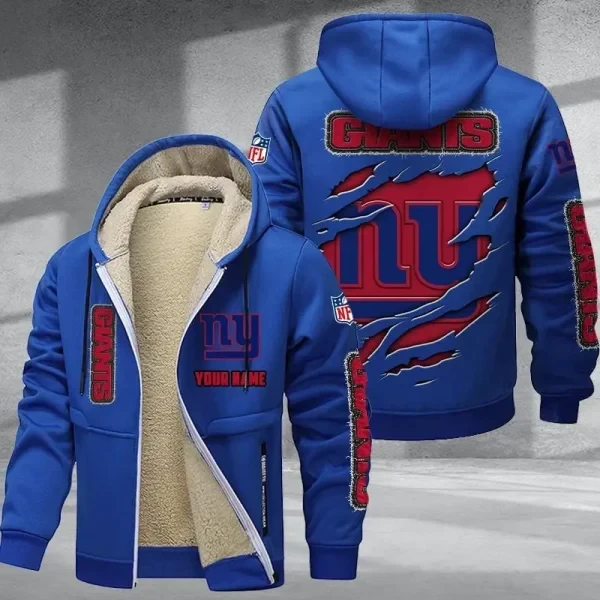 New York Giants DMTZ0377 Thickened Zipper Hoodies