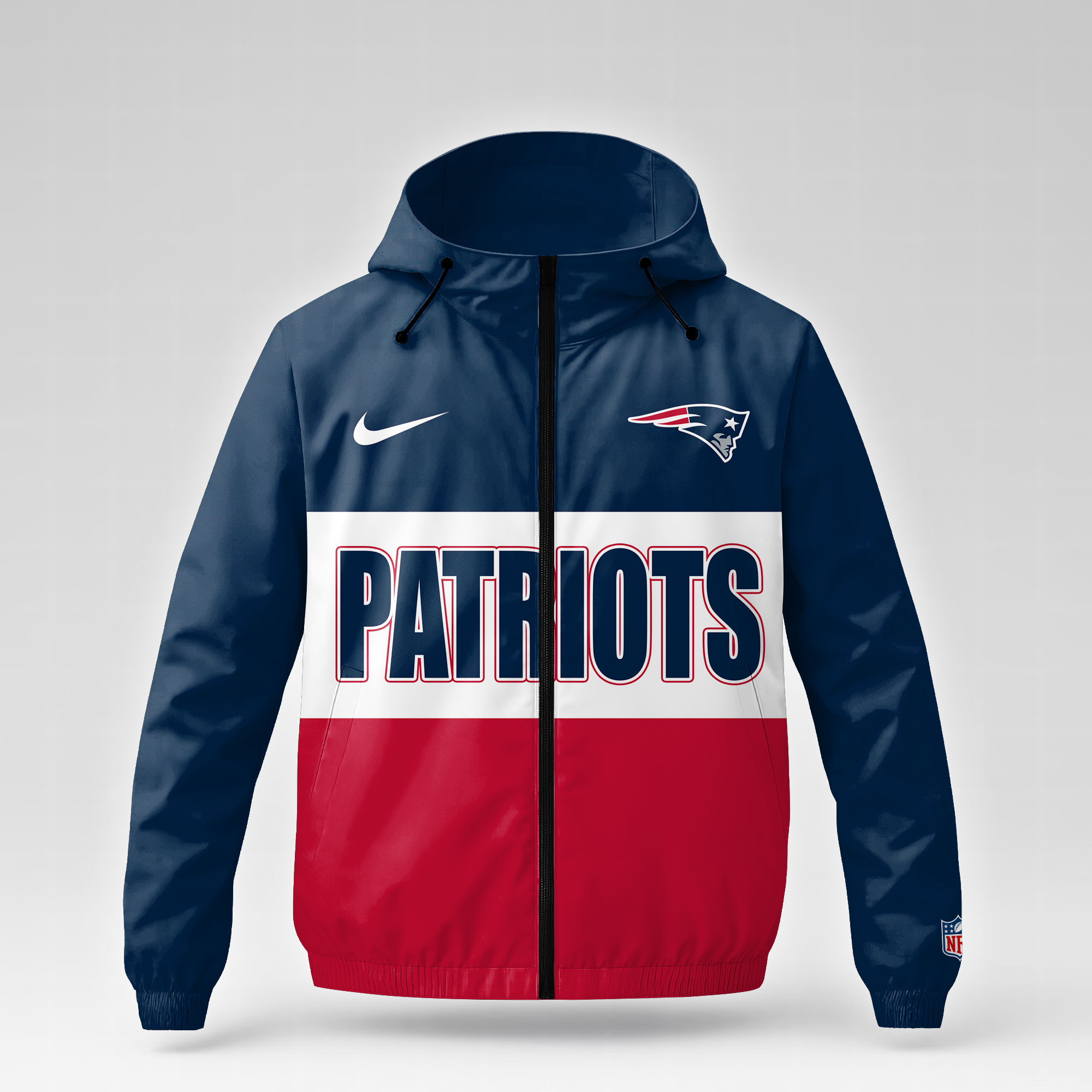 New England Patriots | Premium NFL Strength Through Christ Windbreaker Jacket NTH1