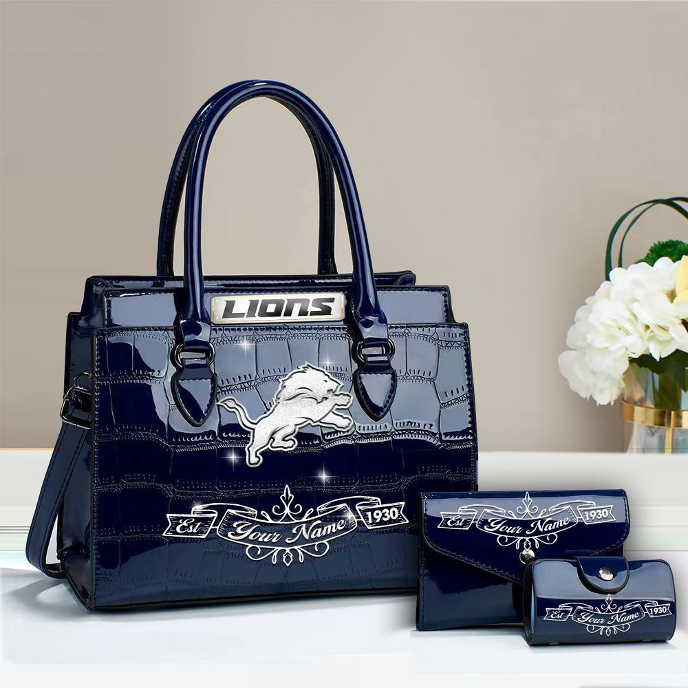Buy the Handbag, Get the Wallet & Card Holder Free Detroit Lions VITRHB101
