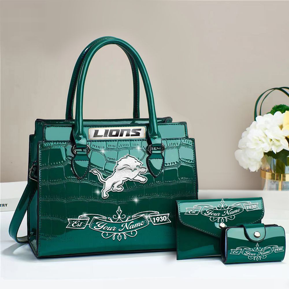 Buy the Handbag, Get the Wallet & Card Holder Free Detroit Lions VITRHB101