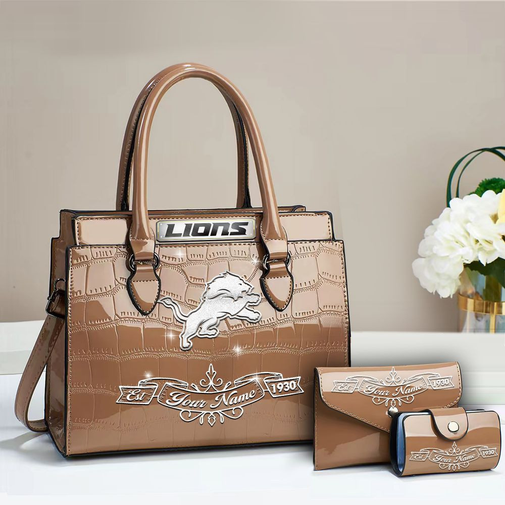 Buy the Handbag, Get the Wallet & Card Holder Free Detroit Lions VITRHB101