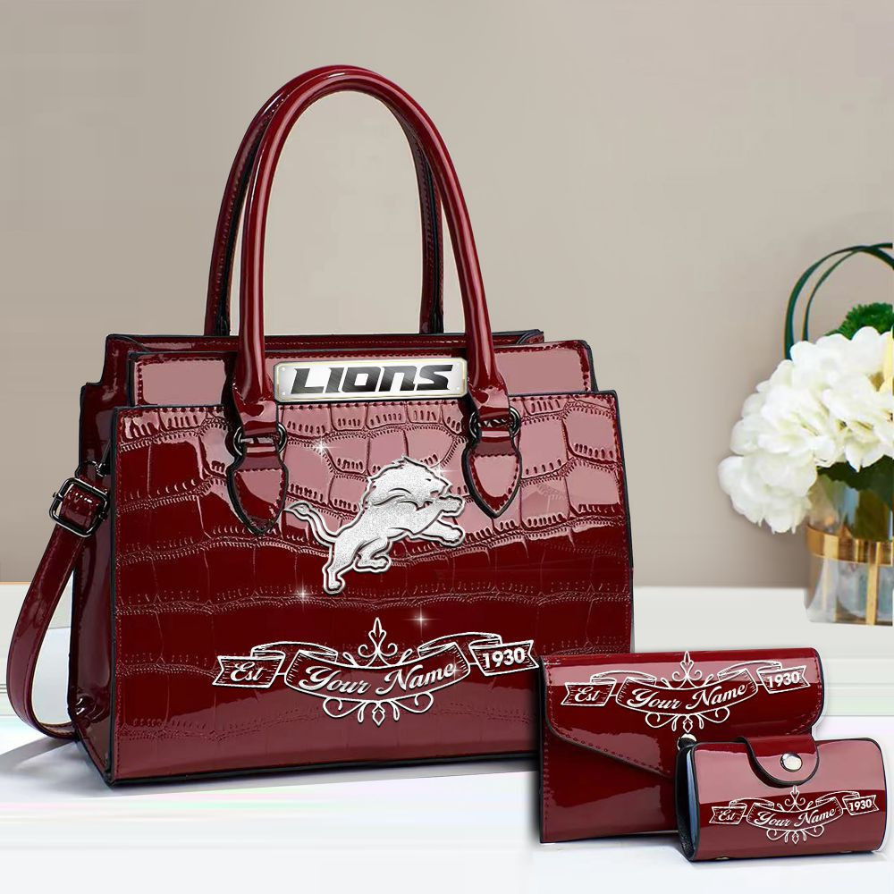 Buy the Handbag, Get the Wallet & Card Holder Free Detroit Lions VITRHB101