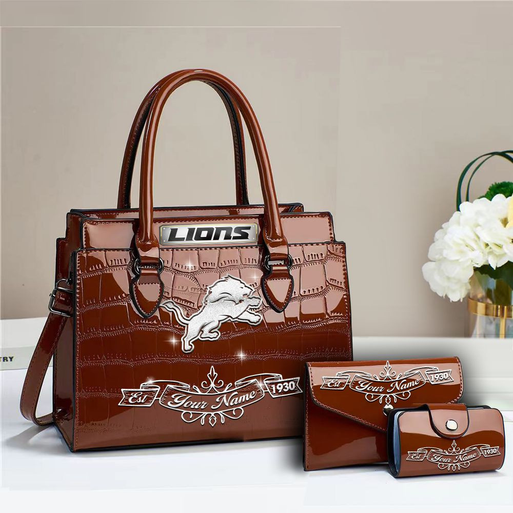 Buy the Handbag, Get the Wallet & Card Holder Free Detroit Lions VITRHB101