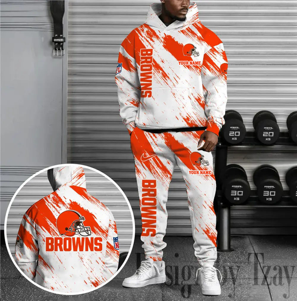 Cleveland Browns Combo Hoodie And Sweatpants Gift For Fan AZHD1361