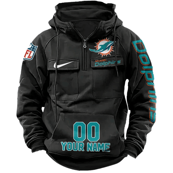Miami Dolphins Vintage Men Hoodie AZVMHD081