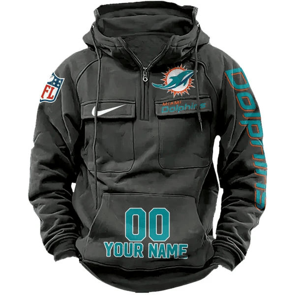 Miami Dolphins Vintage Men Hoodie AZVMHD081