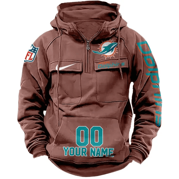 Miami Dolphins Vintage Men Hoodie AZVMHD081