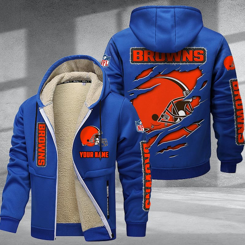 Cleveland Browns DMTZ0361 Premium Sherpa-Lined Winter Hoodie – Personalized Edition