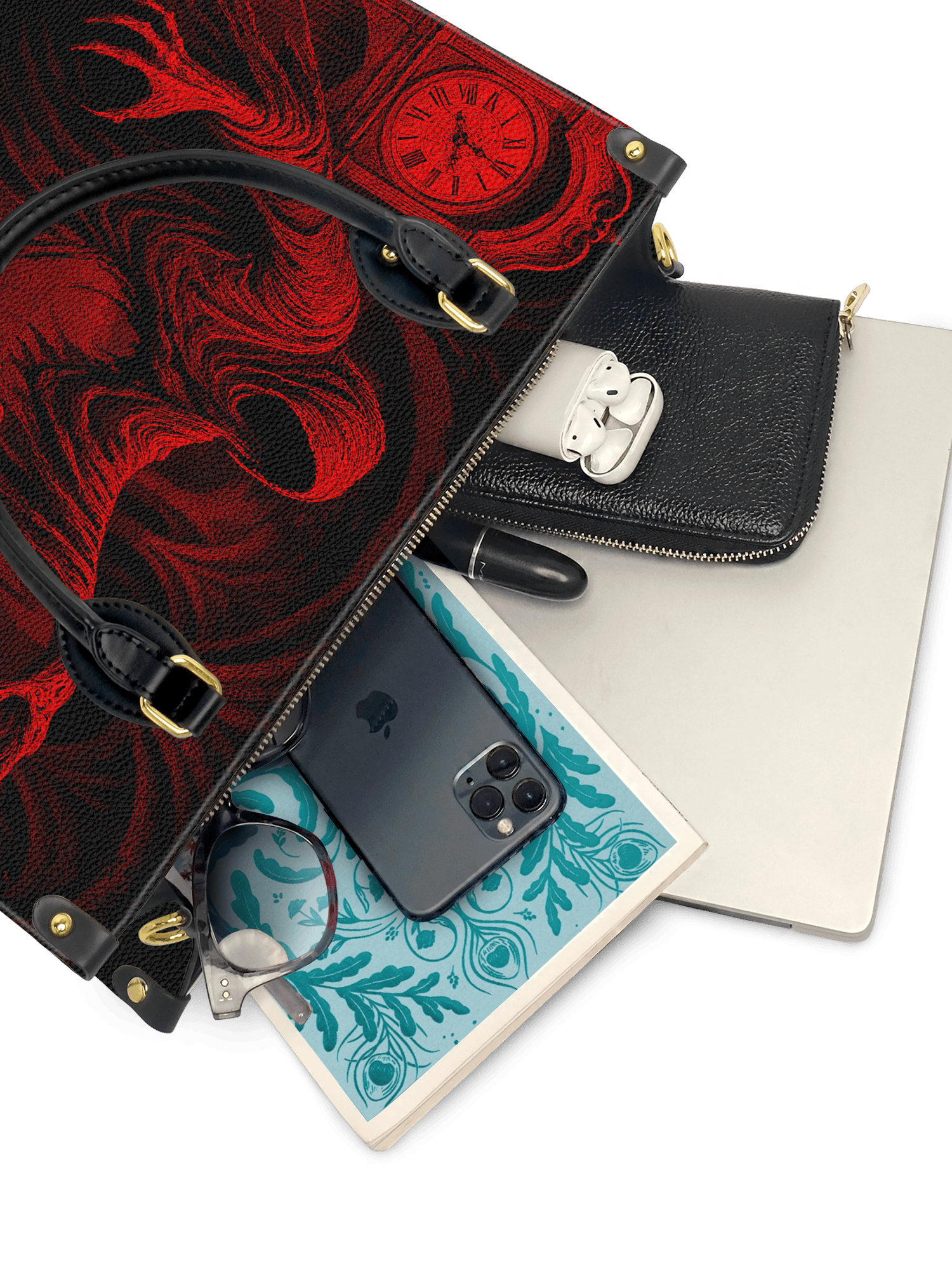 "The Masque Of The Red Death" Leather Handbag