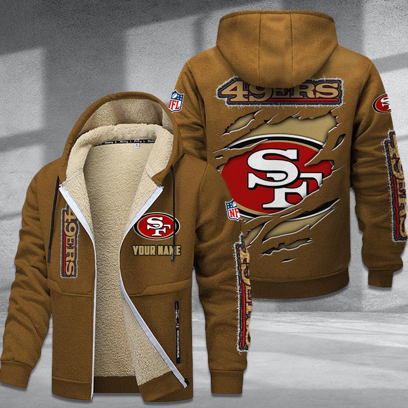 San Francisco 49ers DMTZ0381 Premium Sherpa-Lined Winter Hoodie – Personalized Edition