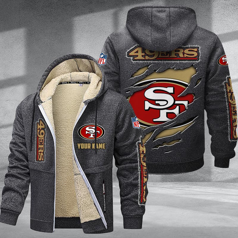 San Francisco 49ers DMTZ0381 Premium Sherpa-Lined Winter Hoodie – Personalized Edition