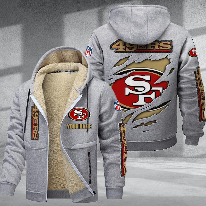 San Francisco 49ers DMTZ0381 Premium Sherpa-Lined Winter Hoodie – Personalized Edition