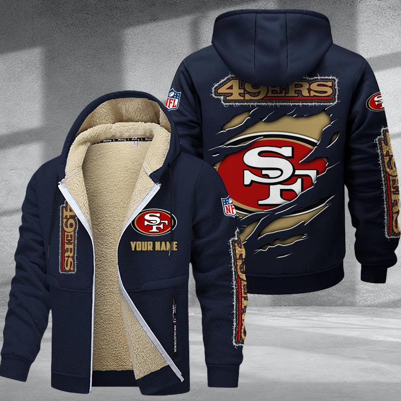 San Francisco 49ers DMTZ0381 Premium Sherpa-Lined Winter Hoodie – Personalized Edition