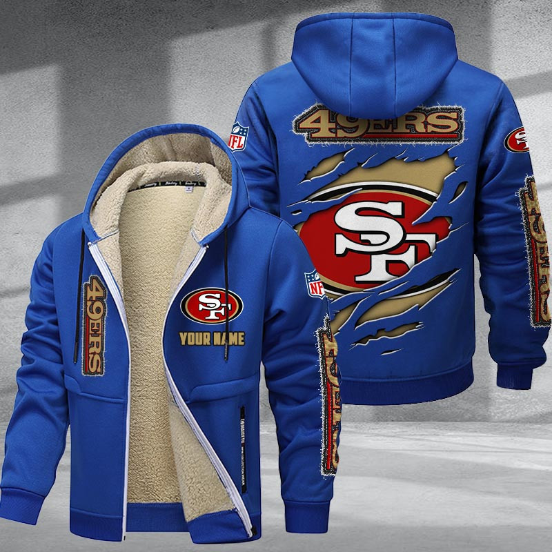 San Francisco 49ers DMTZ0381 Premium Sherpa-Lined Winter Hoodie – Personalized Edition